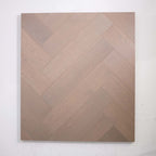 Side view of Pale Oak Engineered Timber Herringbone 15.3mm in Pale Oak colour warm tone herringbone flooring sample