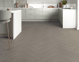 Pale Oak Engineered Hybrid Floorboards iDesign Herringbone 15.3mm