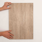 Top-down view of Pearl Oak Vision Vinyl 5mm in Pearl Oak colour light tone vinyl flooring plank sample