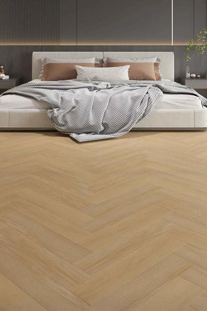 French Oak SPC Hybrid Floorboards Herringbone 7.5+2mm