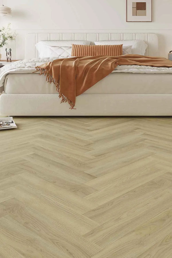 Lime Ash SPC Hybrid Floorboards Herringbone 7.5+2mm