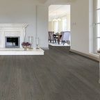 Front view of Apolo Grey Engineered Timber Plank 15.3mm in Apolo Grey colour neutral tone timber flooring sample
