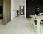 Angled view of Seashell Urban Laminate Floors 12mm in Seashell Urban colour neutral tone flooring sample