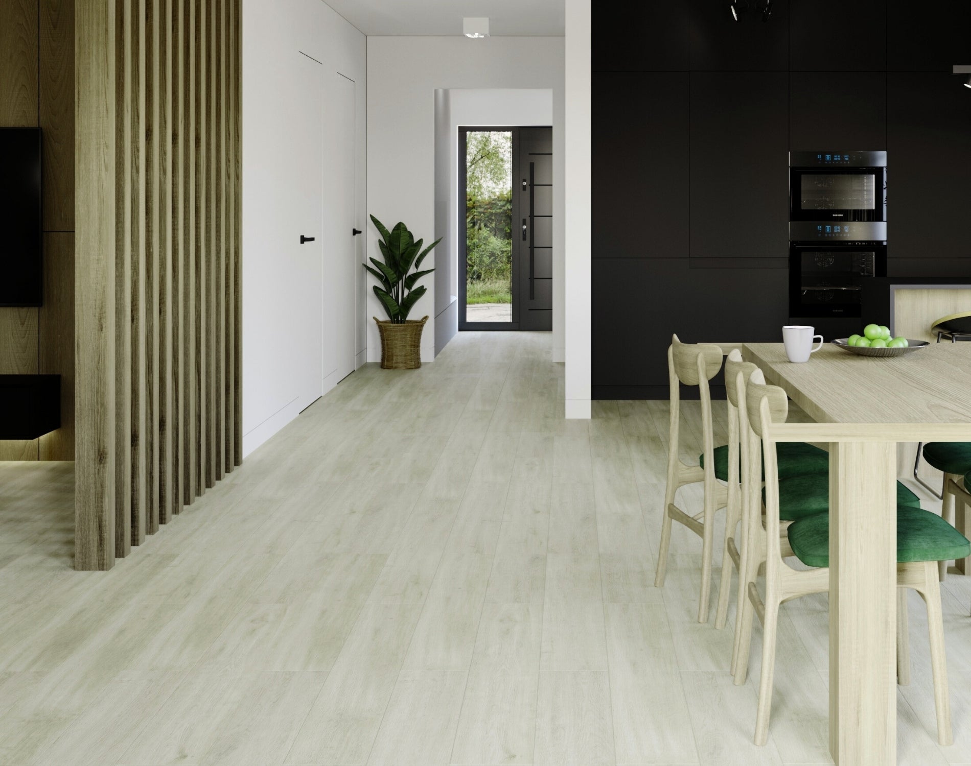 Angled view of Seashell Urban Laminate Floors 12mm in Seashell Urban colour neutral tone flooring sample