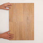 Perspective view of Smoulder Oak Vision Vinyl Planks 5mm in Smoulder Oak colour warm tone vinyl flooring plank sample