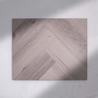 Full view of Snow Grey SPC Hybrid Floorboards Herringbone 7.5+2mm in Snow Grey colour light tone herringbone flooring sample