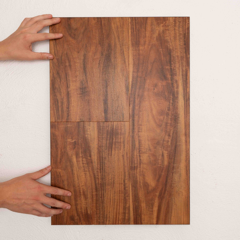 Profile view of Sydney Blue Gum Vision Vinyl 5mm in Sydney Blue colour cool tone vinyl flooring plank sample