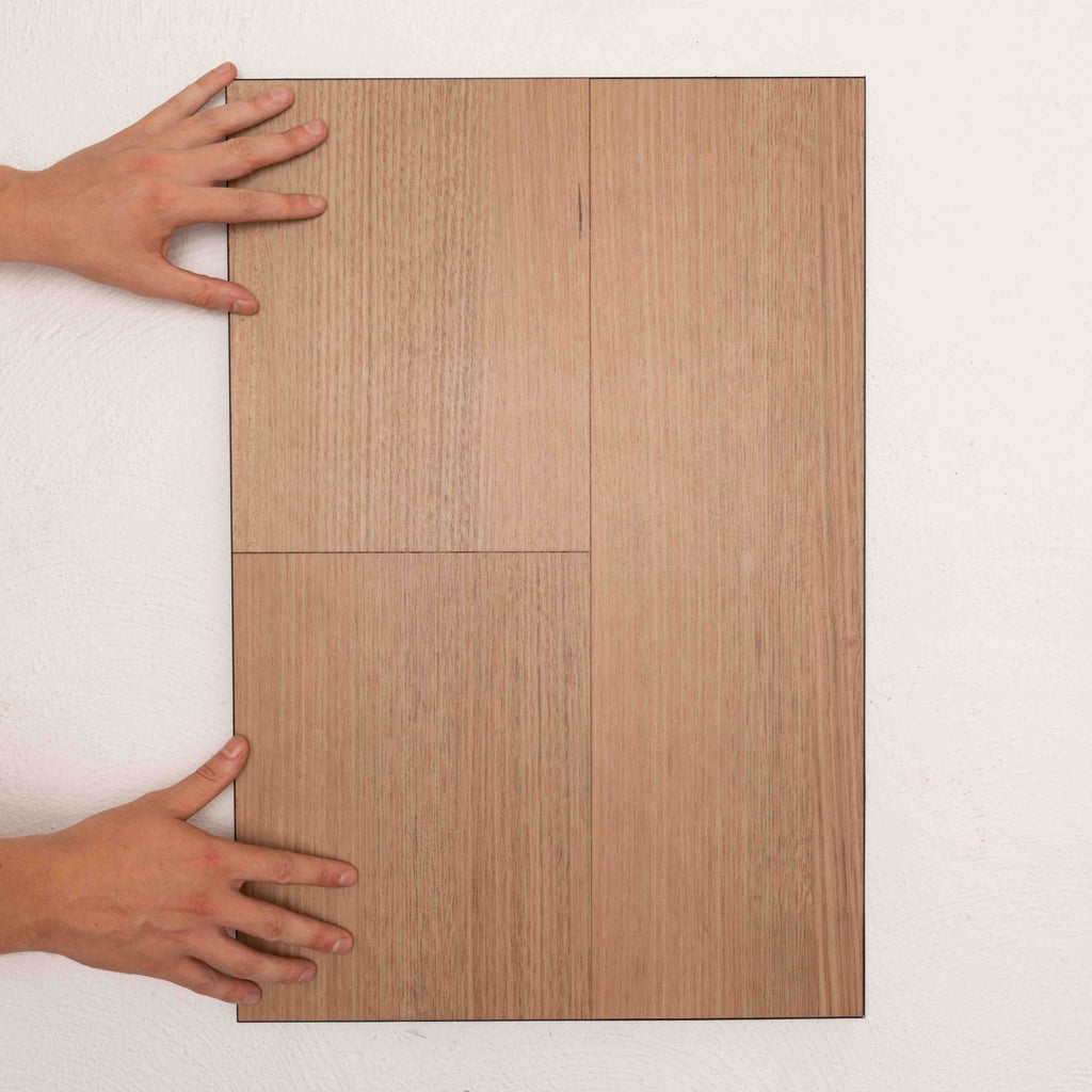 Profile view of Tasmania Oak Sterling Vinyl Plank 1220x229x3mm in Tasmania Oak colour warm tone vinyl flooring plank sample
