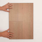 Profile view of Tasmania Oak Sterling Vinyl Plank 1220x229x3mm in Tasmania Oak colour warm tone vinyl flooring plank sample