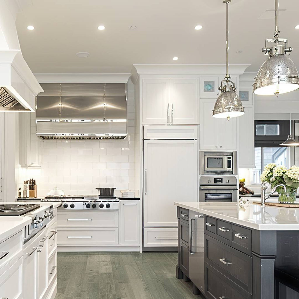 Front view of Ash Grey Urban Laminate Floors 12mm in Ash Grey colour neutral tone flooring sample