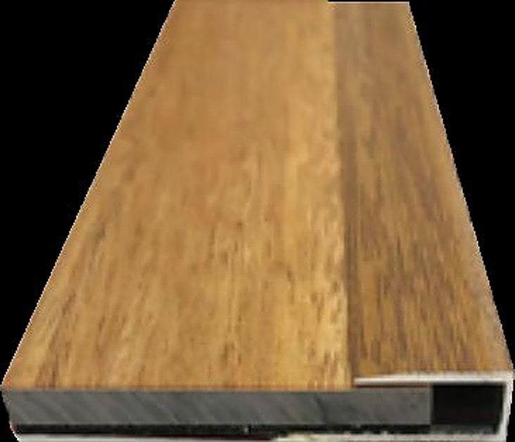Junior end trim aluminium wood grain - Hybrid Floors Australia