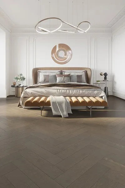 Apolo Grey Engineered Timber Herringbone 15.3mm