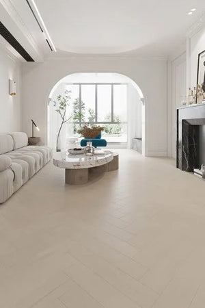 Casper White Engineered Hybrid Floorboards iDesign Herringbone 15.3mm