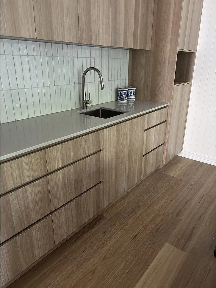 New kitchen with Coastal Blackbutt hybrid flooring