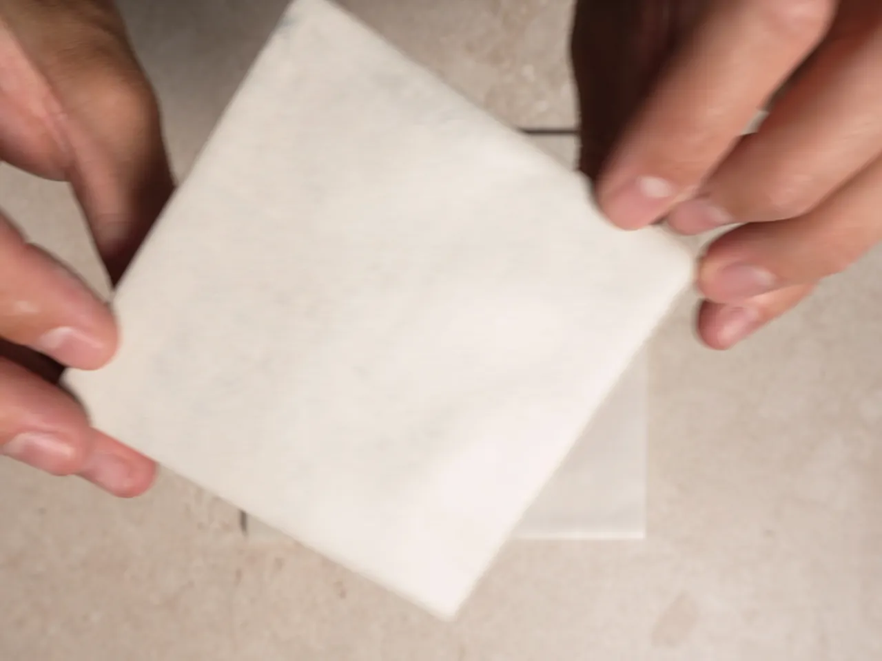 Chroma Gris matte 100x100mm square wall tiles shown in a five-second video